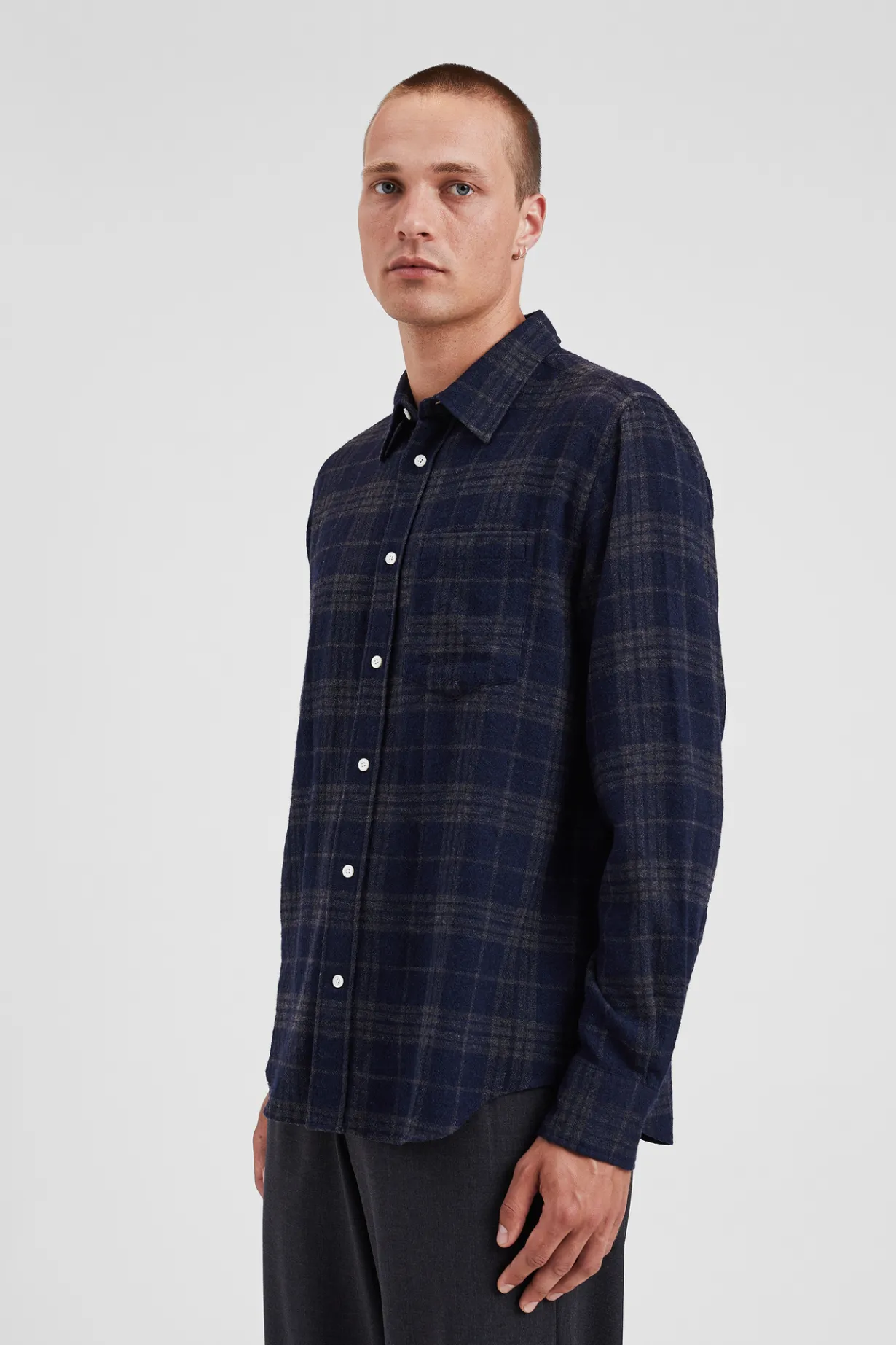 Algot Relaxed Wool Check Shirt>Norse Projects Sale