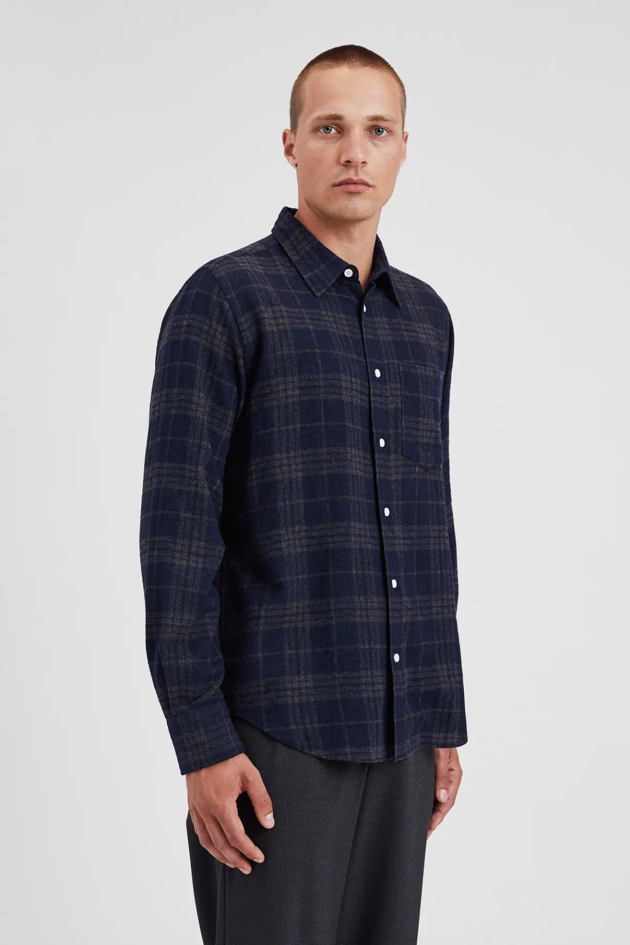 Algot Relaxed Wool Check Shirt>Norse Projects Sale