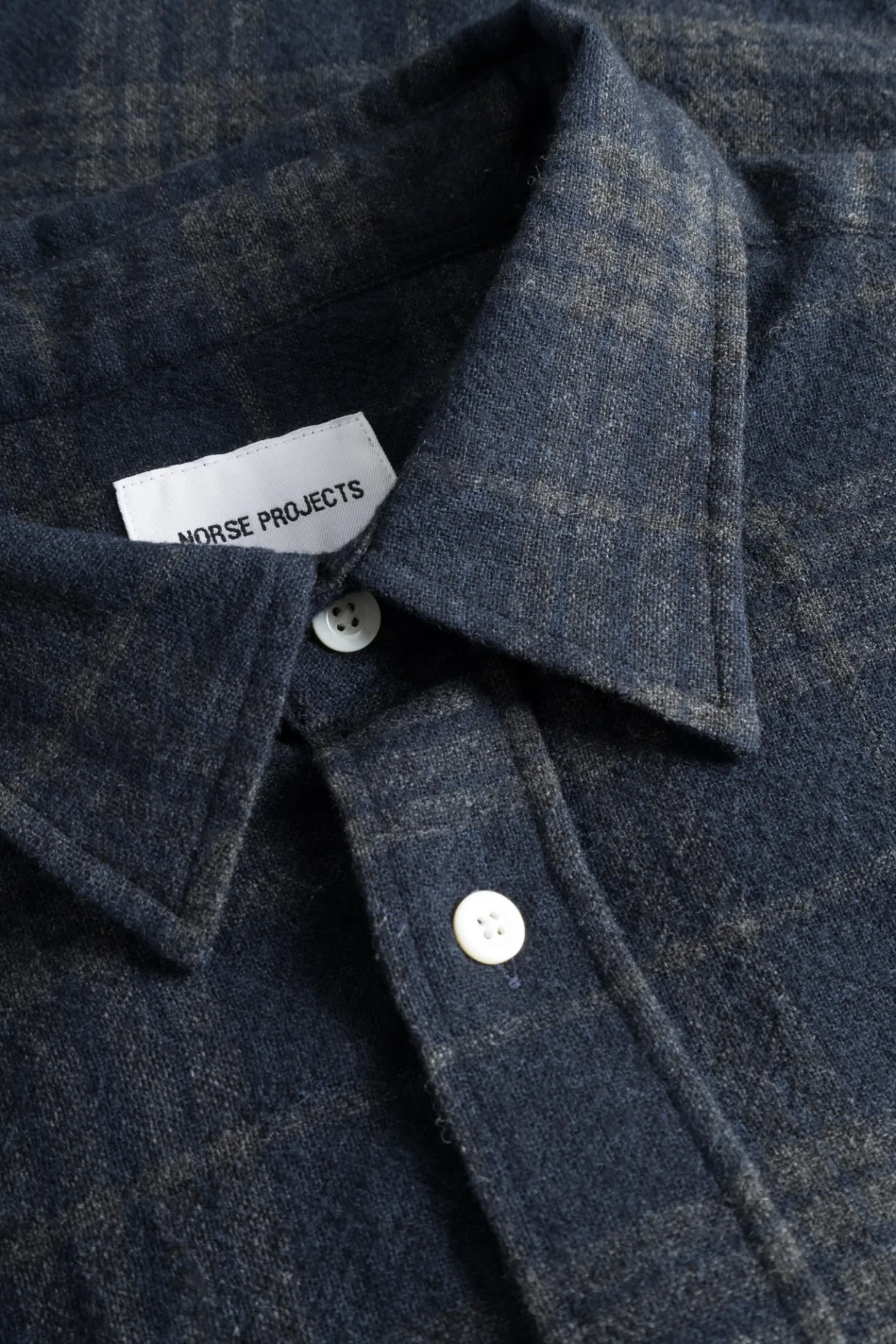 Algot Relaxed Wool Check Shirt>Norse Projects Sale
