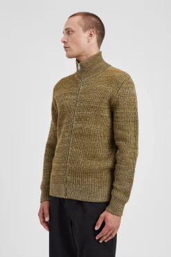 Hagen Wool Cotton Rib Full Zip Jacket><noscript><img width=