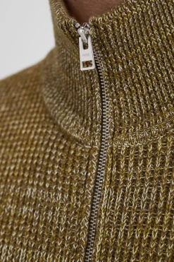 Hagen Wool Cotton Rib Full Zip Jacket><noscript><img width=