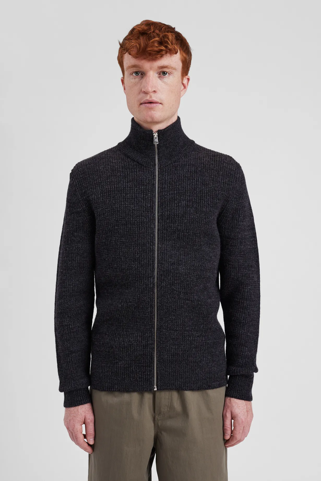 Hagen Wool Cotton Rib Full Zip Jacket>Norse Projects Best