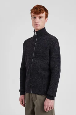 Hagen Wool Cotton Rib Full Zip Jacket><noscript><img width=
