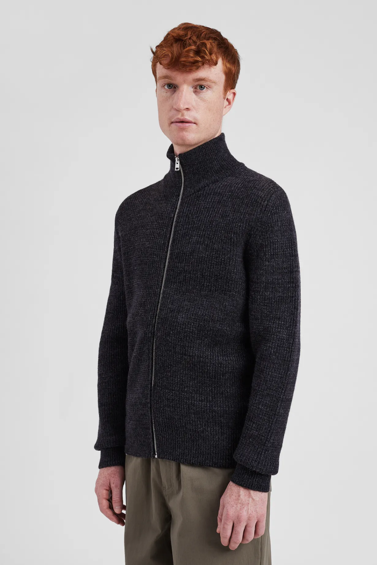 Hagen Wool Cotton Rib Full Zip Jacket>Norse Projects Best