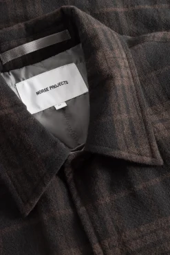 Hjalmer Insulated Wool Check Overshirt><noscript><img width=