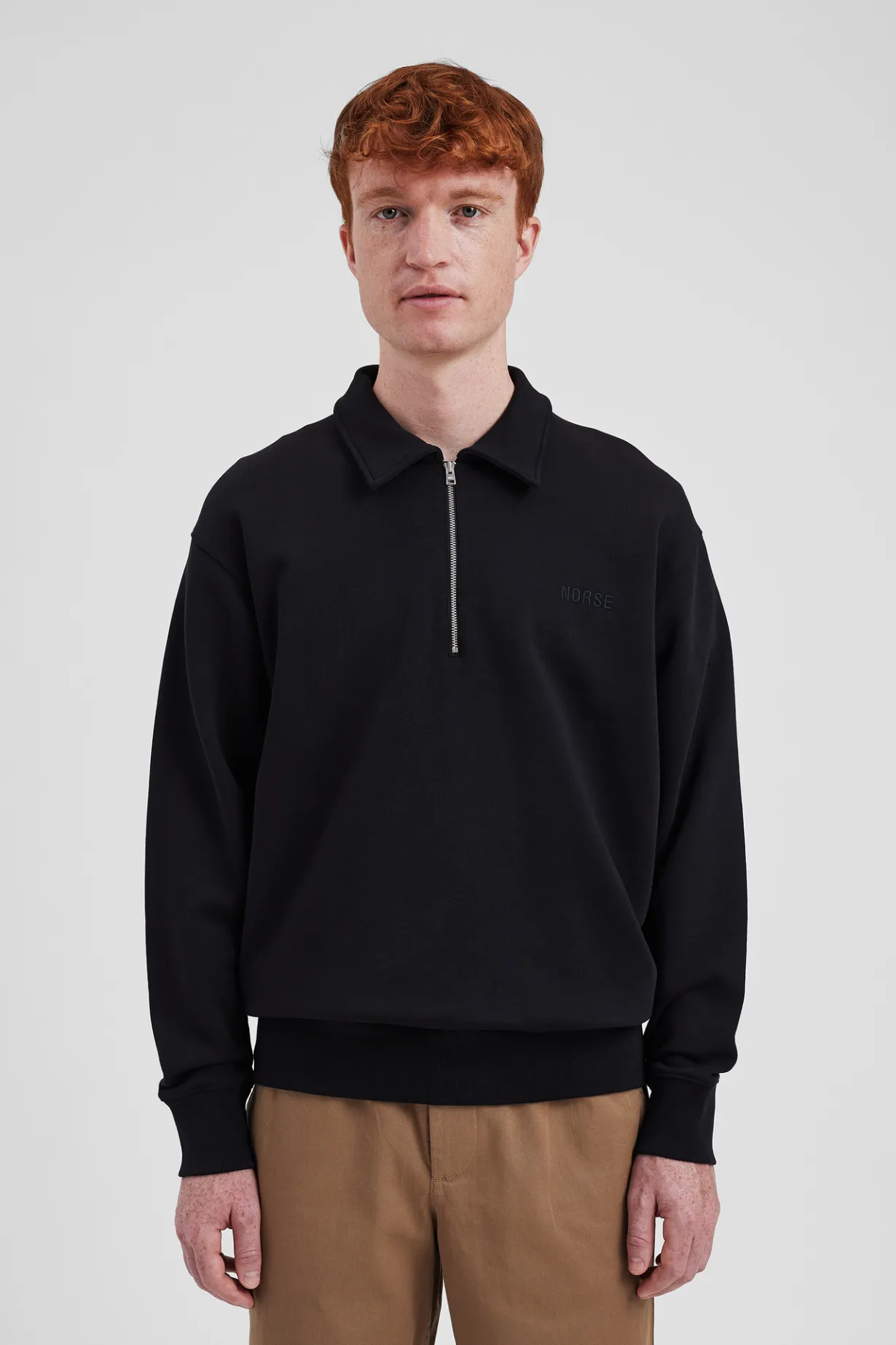 Ketel Relaxed Organic NORSE Logo Half Zip>Norse Projects Online