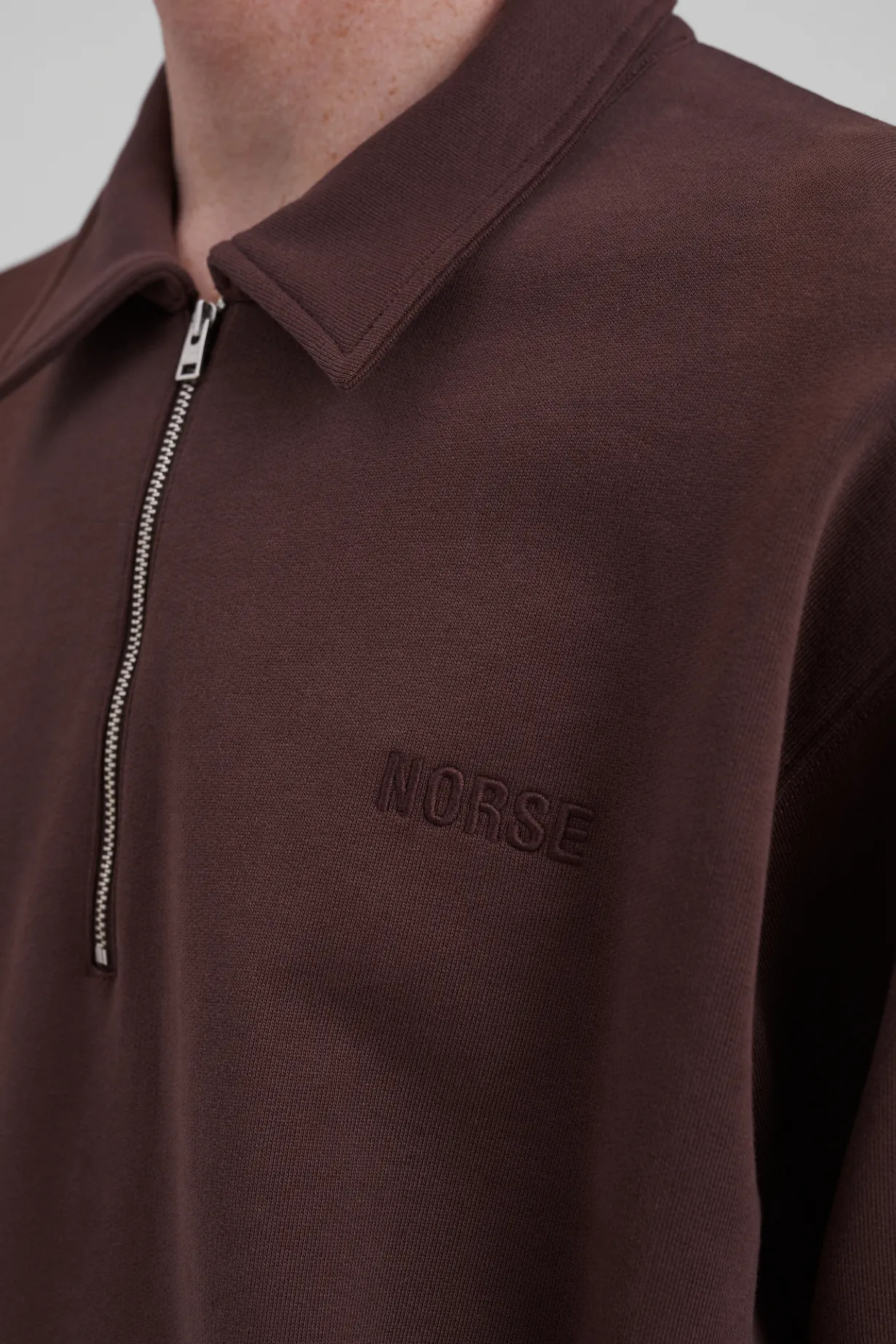 Ketel Relaxed Organic NORSE Logo Half Zip>Norse Projects Online