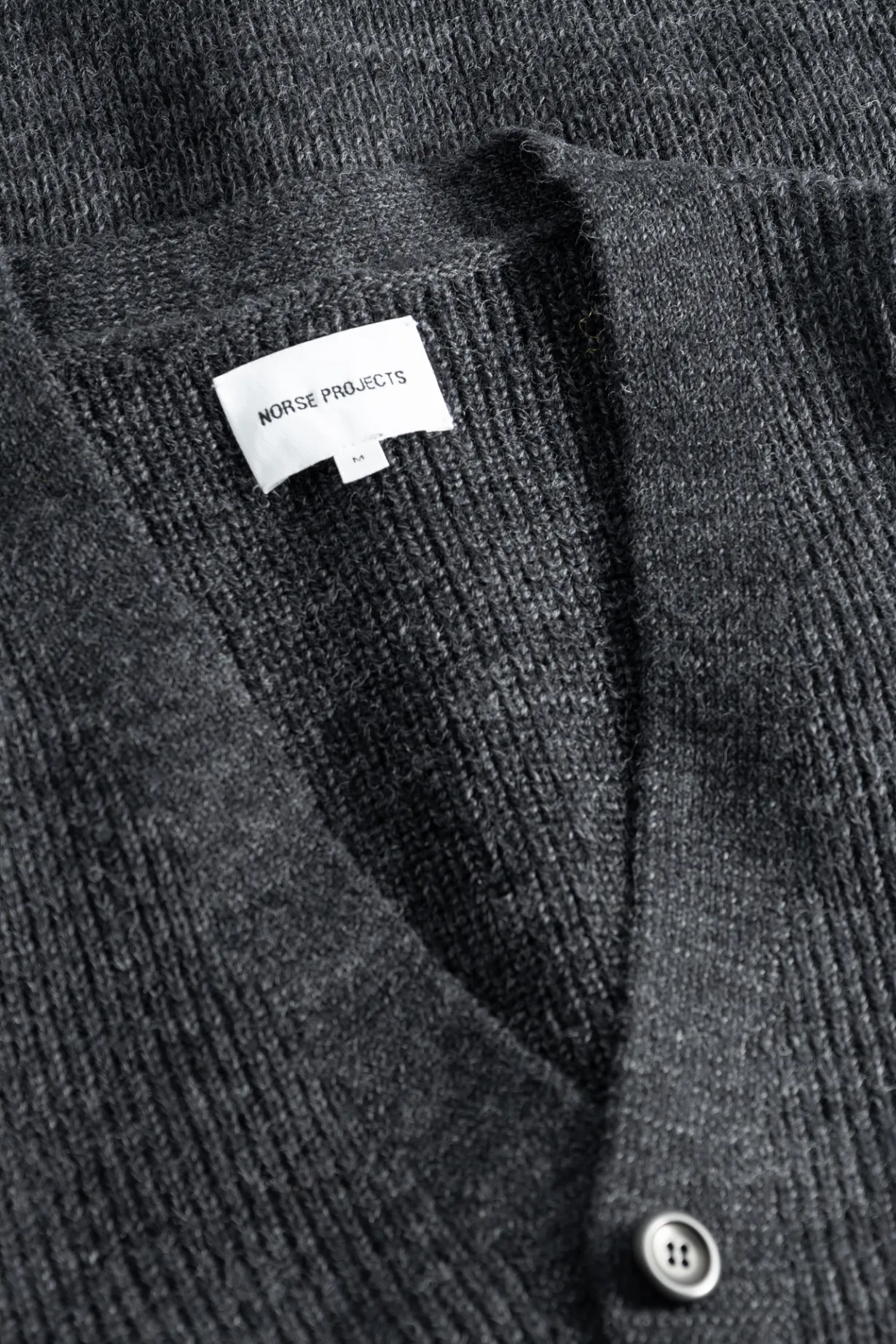 Loki Wool Cotton Rib Cardigan>Norse Projects