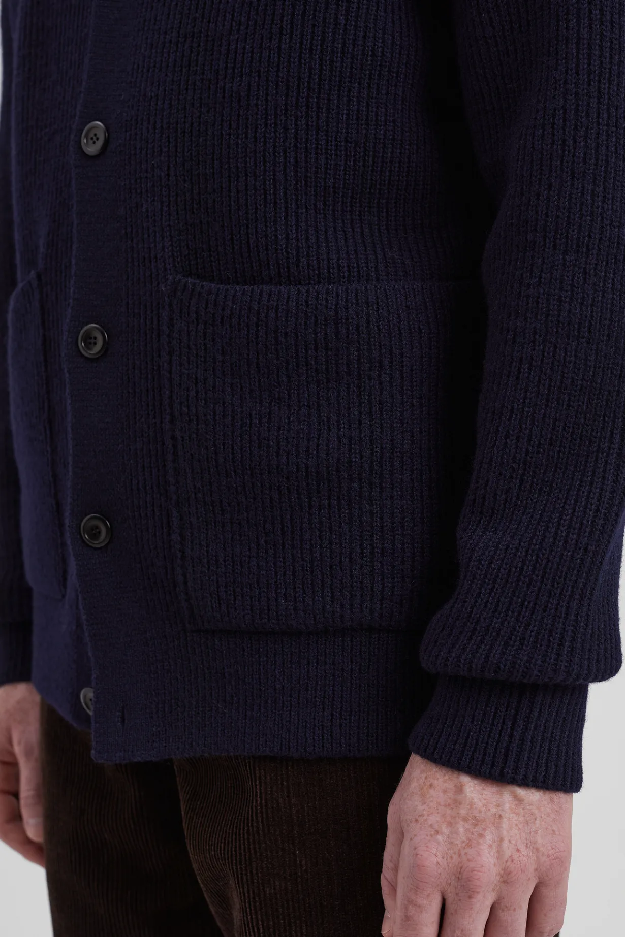 Loki Wool Cotton Rib Cardigan>Norse Projects