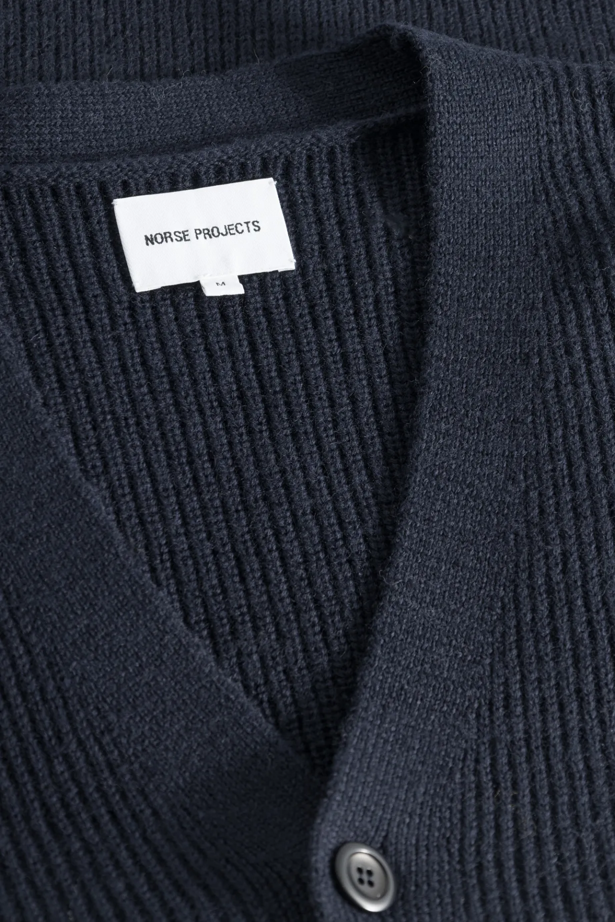 Loki Wool Cotton Rib Cardigan>Norse Projects