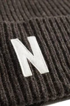 Merino Lambswool Rib N Logo Beanie><noscript><img width=