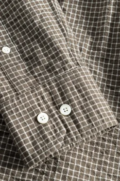 Mo Check Oversized Shirt><noscript><img width=
