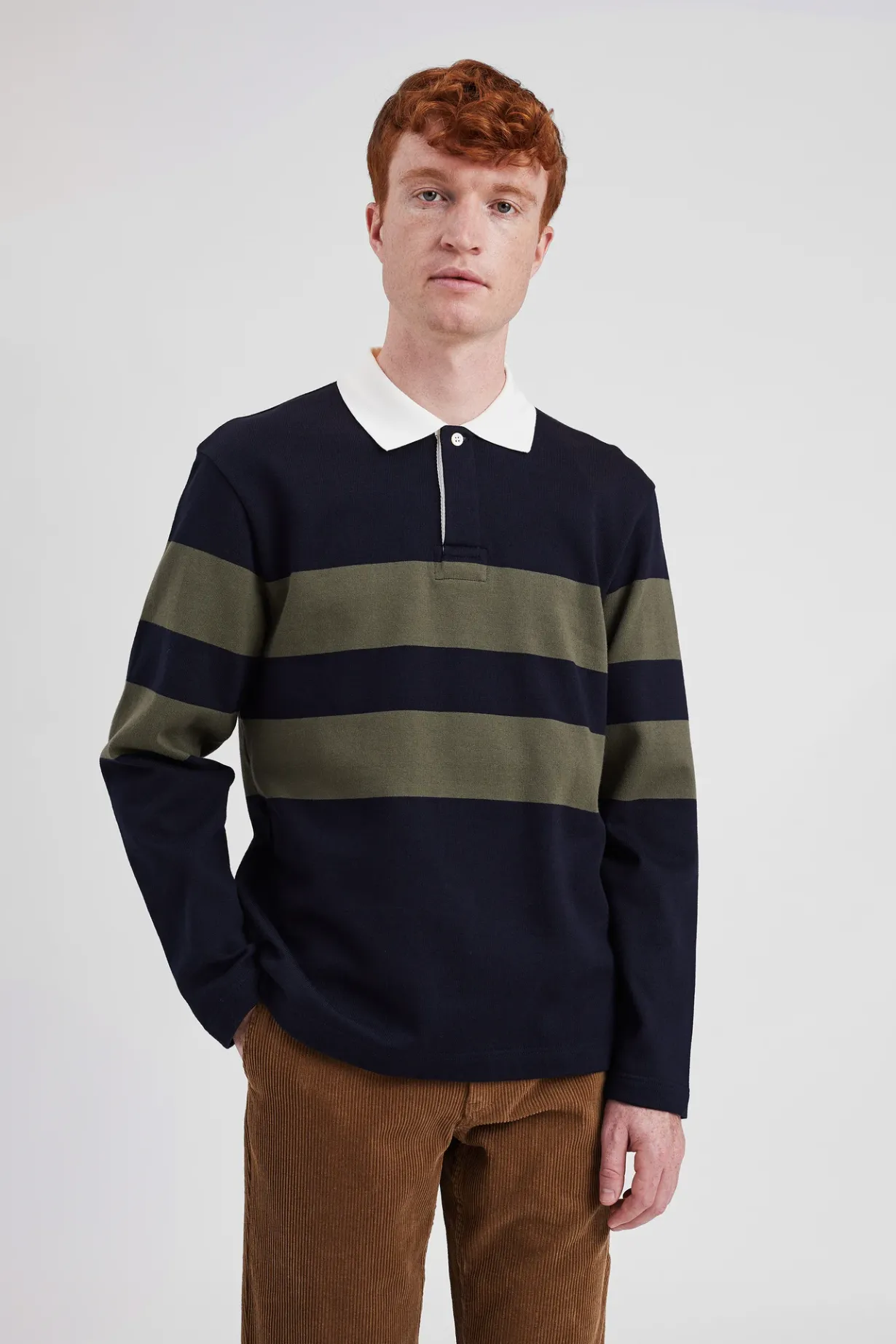 Ruben Brushed Stripe LS Polo>Norse Projects Outlet