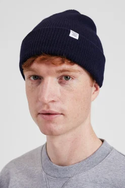 Wool Cotton Rib Beanie><noscript><img width=